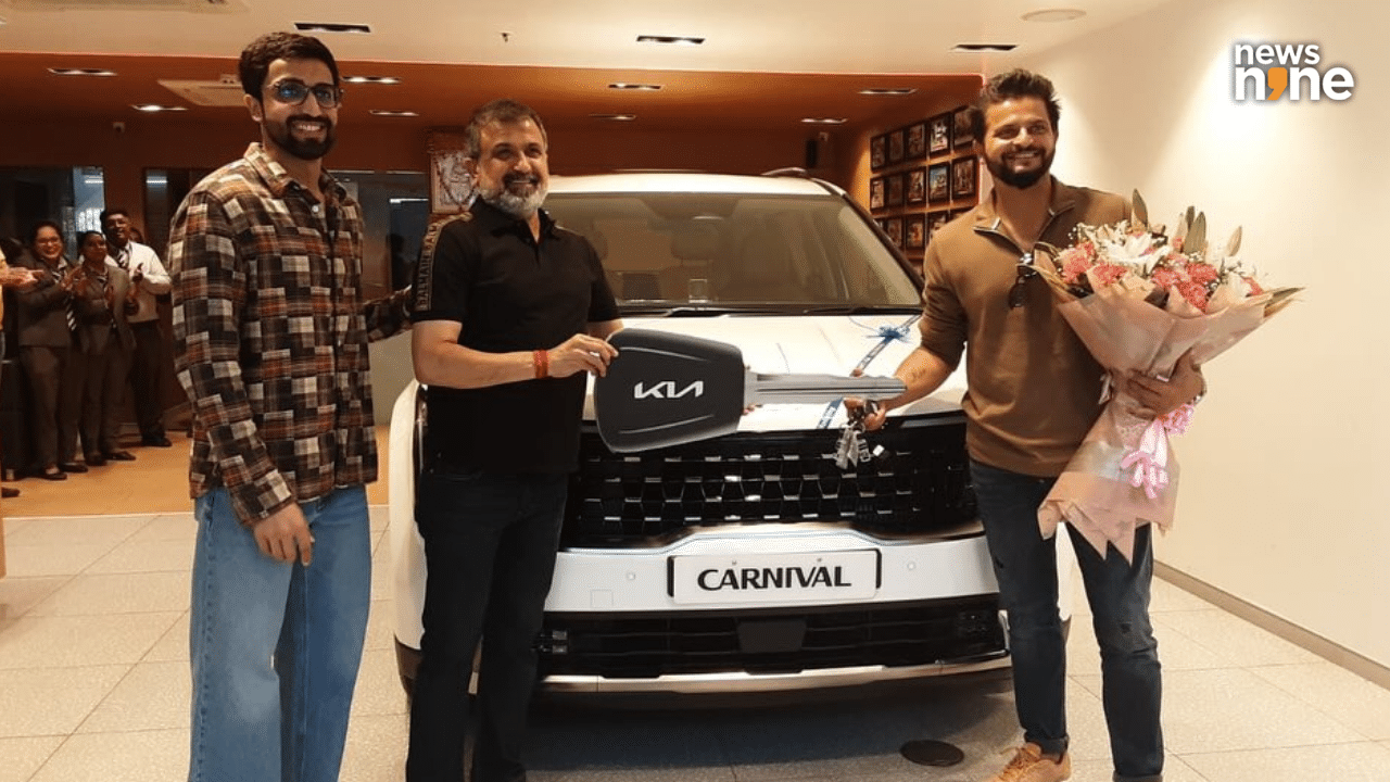 Suresh Raina Takes Delivery Of The New Kia Carnival