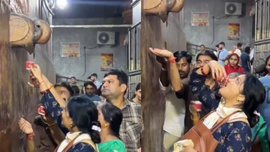 Shocking! Devotees drink AC water thinking it may be ‘Charan Amrit’ at UP temple