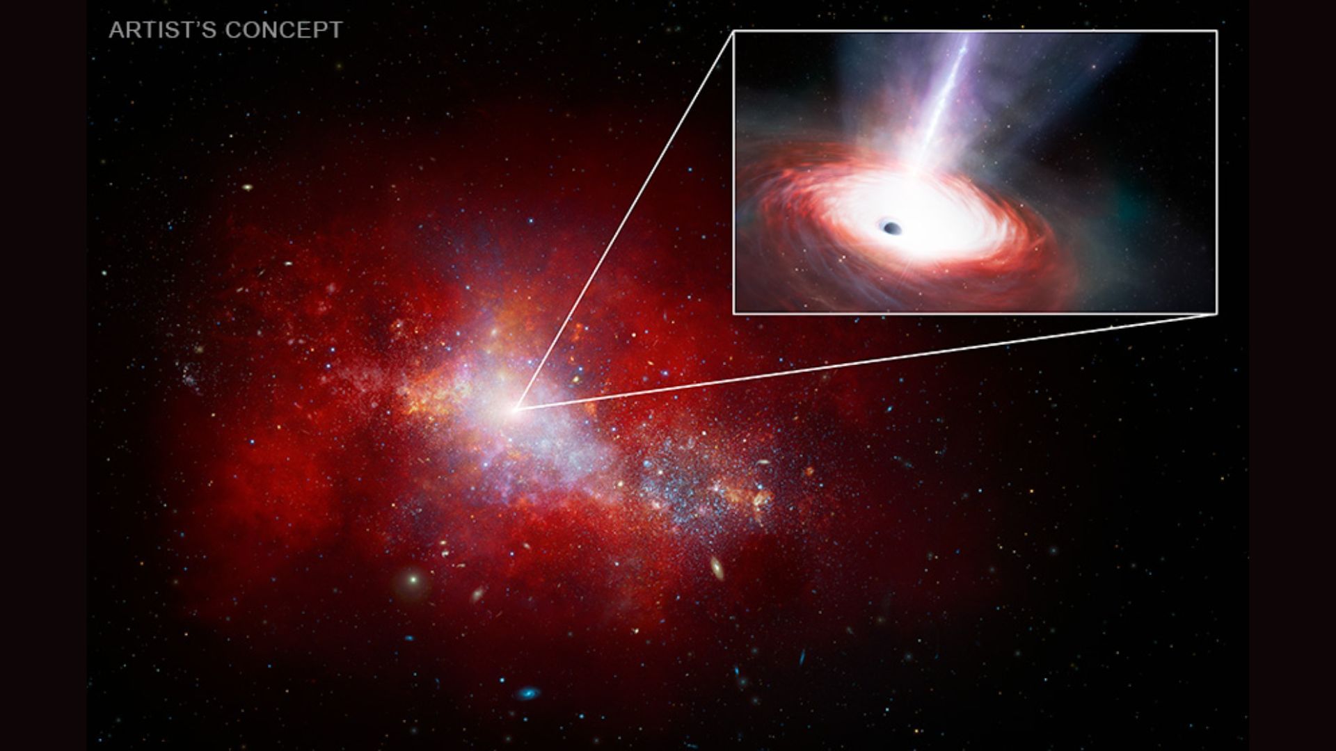 Astronomers find voraciously feeding black hole in early universe Astronomers find voraciously feeding black hole in early universe