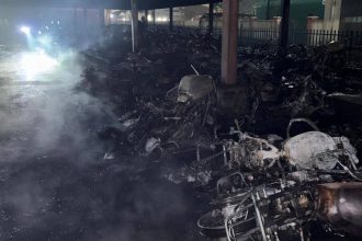 Video: 200 two-wheelers destroyed in parking lot fire at Varanasi railway station