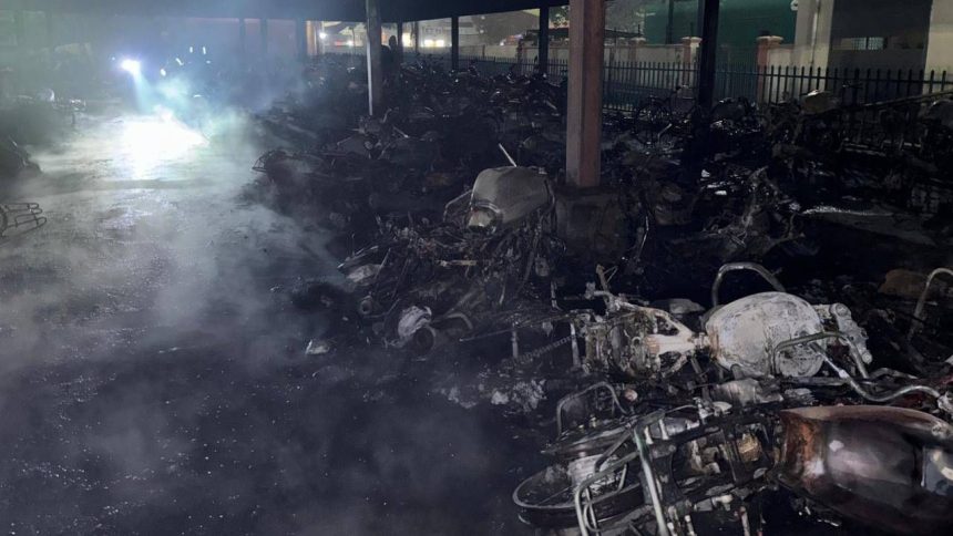 Video: 200 two-wheelers destroyed in parking lot fire at Varanasi railway station