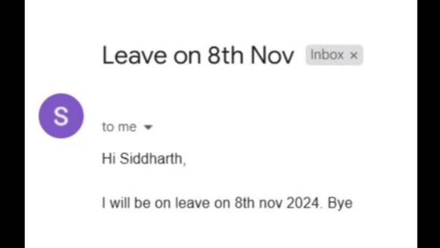 ‘I’ll be on leave’: Gen Z employee’s one-line email to boss Impresses netizens