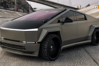 Here Is The First Widebody Tesla Cybertruck