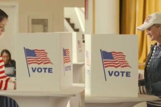 US election ad shows women hiding votes for Kamala Harris from husbands; stirs debate