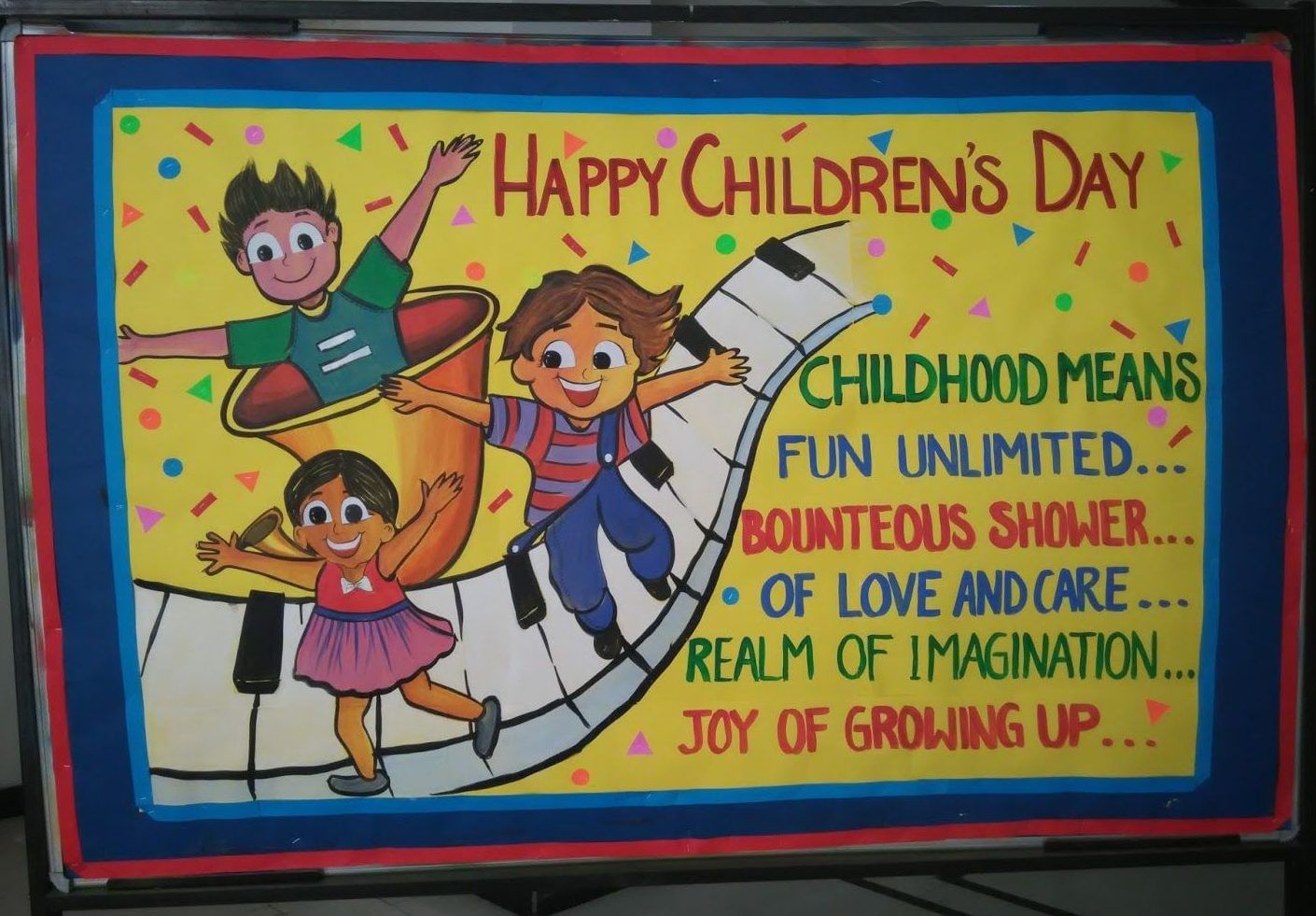 Children's Day 2024 board decoration ideas for school