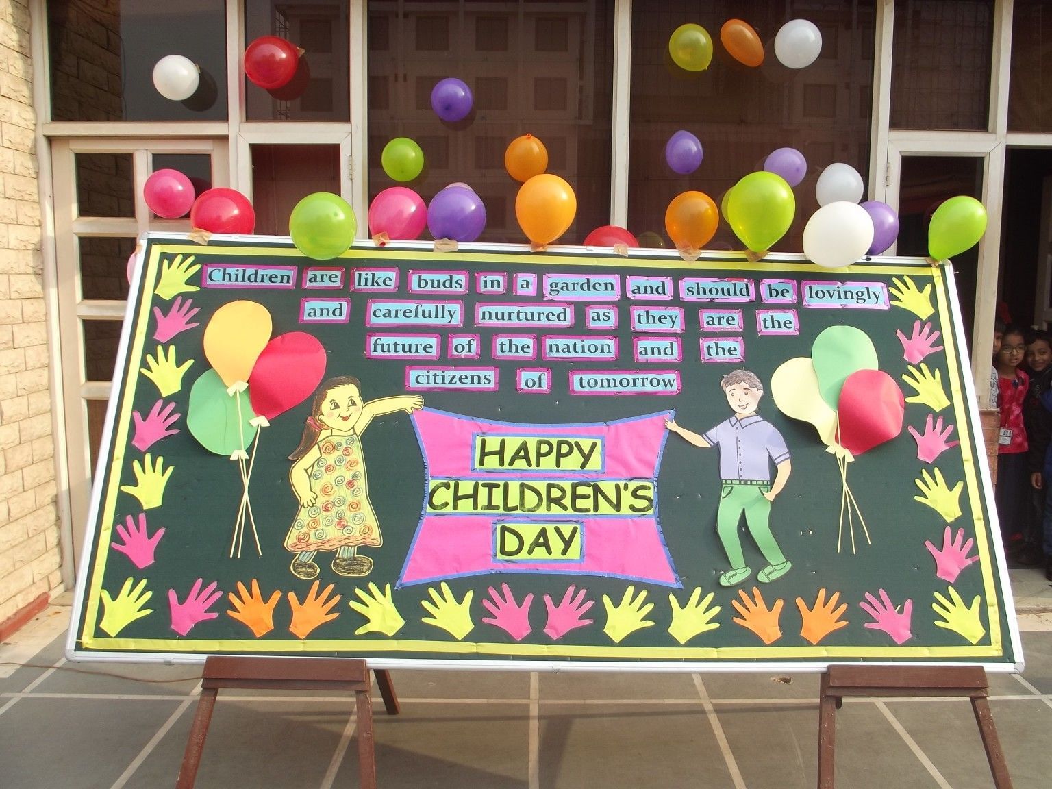 Children's Day board decoration idea