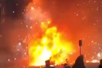 Pregnant woman escapes moments before oxygen cylinder in ambulance explodes | Video