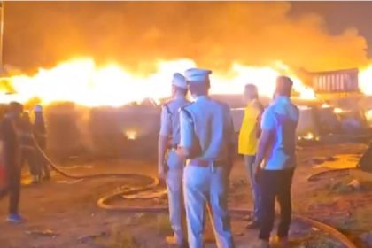 Hyderabad: Massive fire erupts at Kamson Hygiene industry in Nandigama