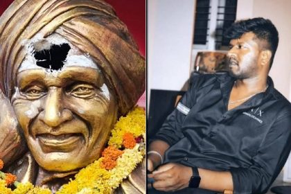 Lingayat seer statue defaced in Benglauru, accused cites Jesus Christ dream as motive