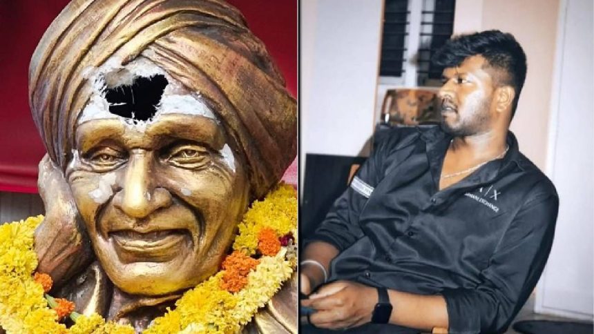 Lingayat seer statue defaced in Benglauru, accused cites Jesus Christ dream as motive