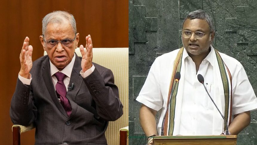 ‘Working longer is meaningless’: Karti Chidambaram opposes Murthy’s 70 hour workweek