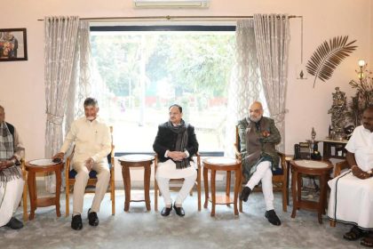 NDA leaders meet Amit Shah to tackle opposition, discuss simultaneous elections