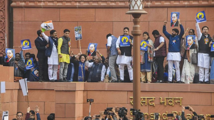 Speaker bans protests at Parliament gates after MPs injured in BJP-Congress scuffle
