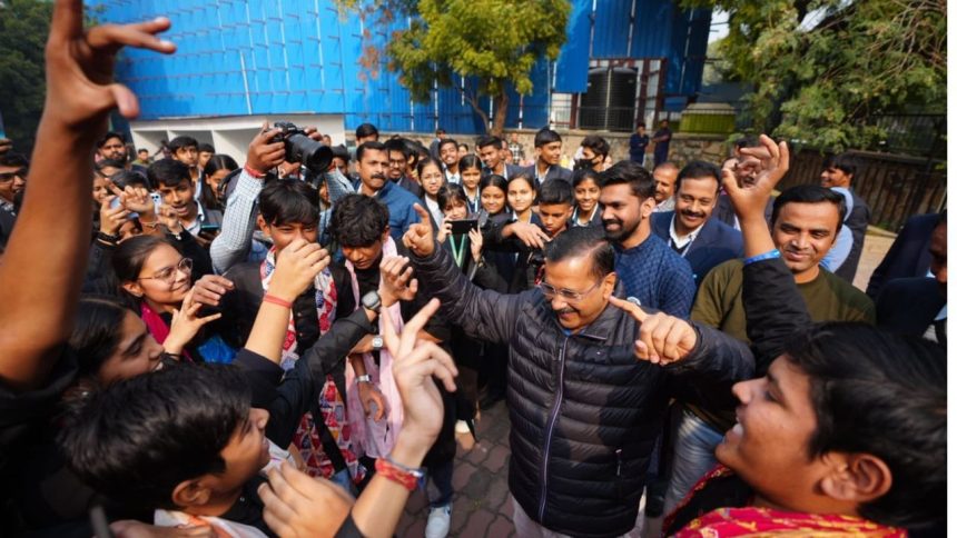 Video: Kejriwal shows off dance moves with Delhi school students at ‘Lehar’ programme