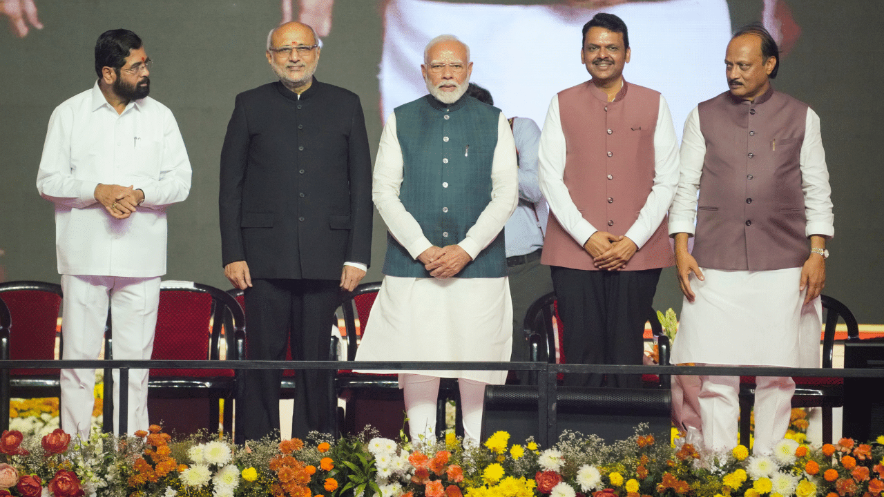 WATCH | Fadnavis, Shinde, Pawar mention their mothers as they take oaths