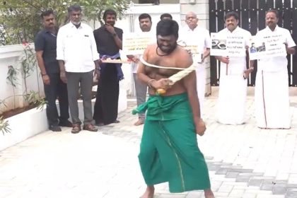 Anna University case: Annamalai whips himself in show of protest against DMK govt