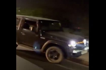 Man drives Mahindra Thar dangerously along pedestrian path in UP’s Ghaziabad  | Watch