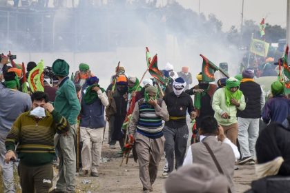 Farmers suspend foot march to Delhi after clashes at Punjab-Haryana border