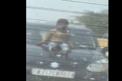 Rajasthan man drives car with 5-year-old son sitting on bonnet, arrested | Video