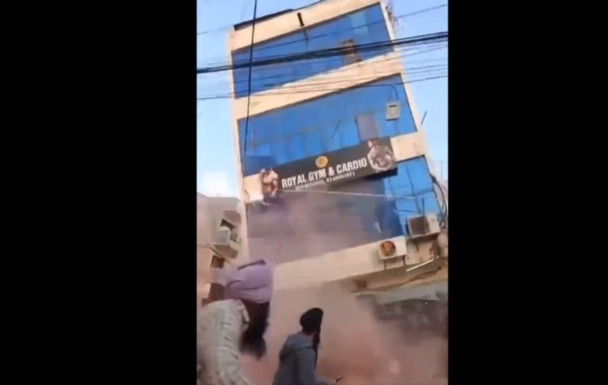 Moment when Mohali building came crashing down killing at least 2 | Video 1 Moment when Mohali building came crashing down killing at least 2 | Video