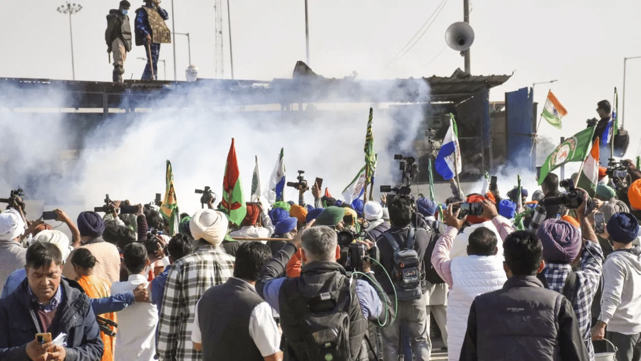Shambhu Border news today: Tear gas, barricades halt farmers’ march to Delhi Shambhu Border news today: Tear gas, barricades halt farmers’ march to Delhi