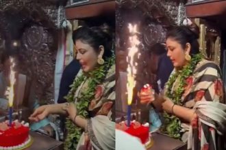 Woman cuts birthday cake inside Varanasi’s Kaal Bhairav temple, draws flak | Video