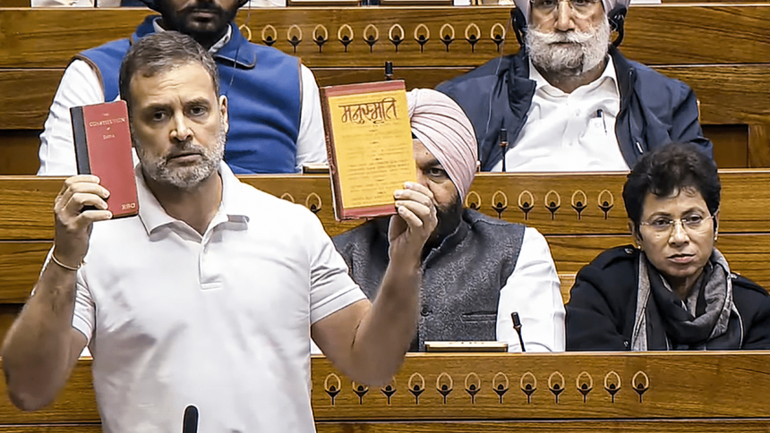 ‘Constitution undermined, Manusmriti promoted’: Rahul Gandhi slams BJP in Parliament