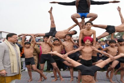 CM Dhami inaugurates Khatima sports stadium, venue for Mallakhamba in National Games