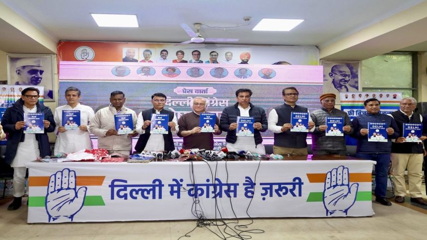 Rs 2,500 monthly grant for women, LPG at Rs 500: Congress rolls out manifesto for Delhi assembly polls