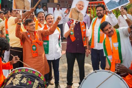 ‘Aa rahi hai BJP’ in morning to ‘Thank you Delhi’ in afternoon: BJP’s results day in four posters