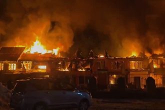 Fire breaks out at a hotel in  Jammu and Kashmir’s Ganderbal district, 5 fire tenders reach the spot