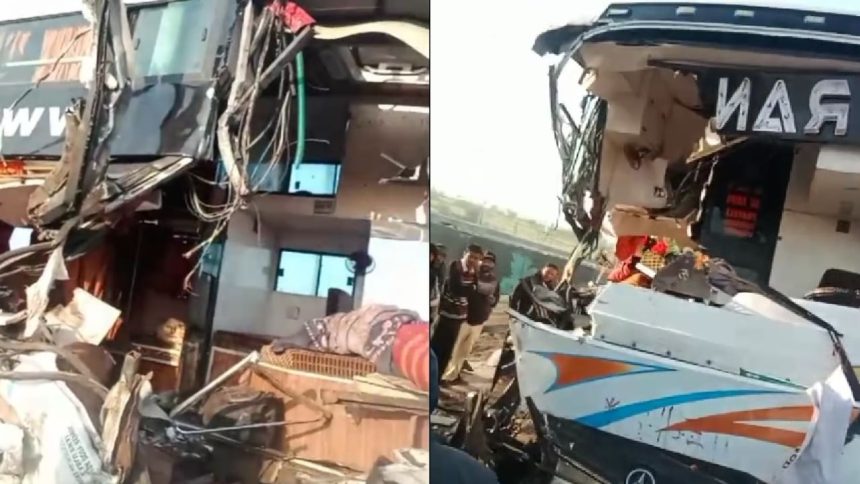 Three dead, 2 injured after bus with Maha Kumbh devotees rams into truck in Kota