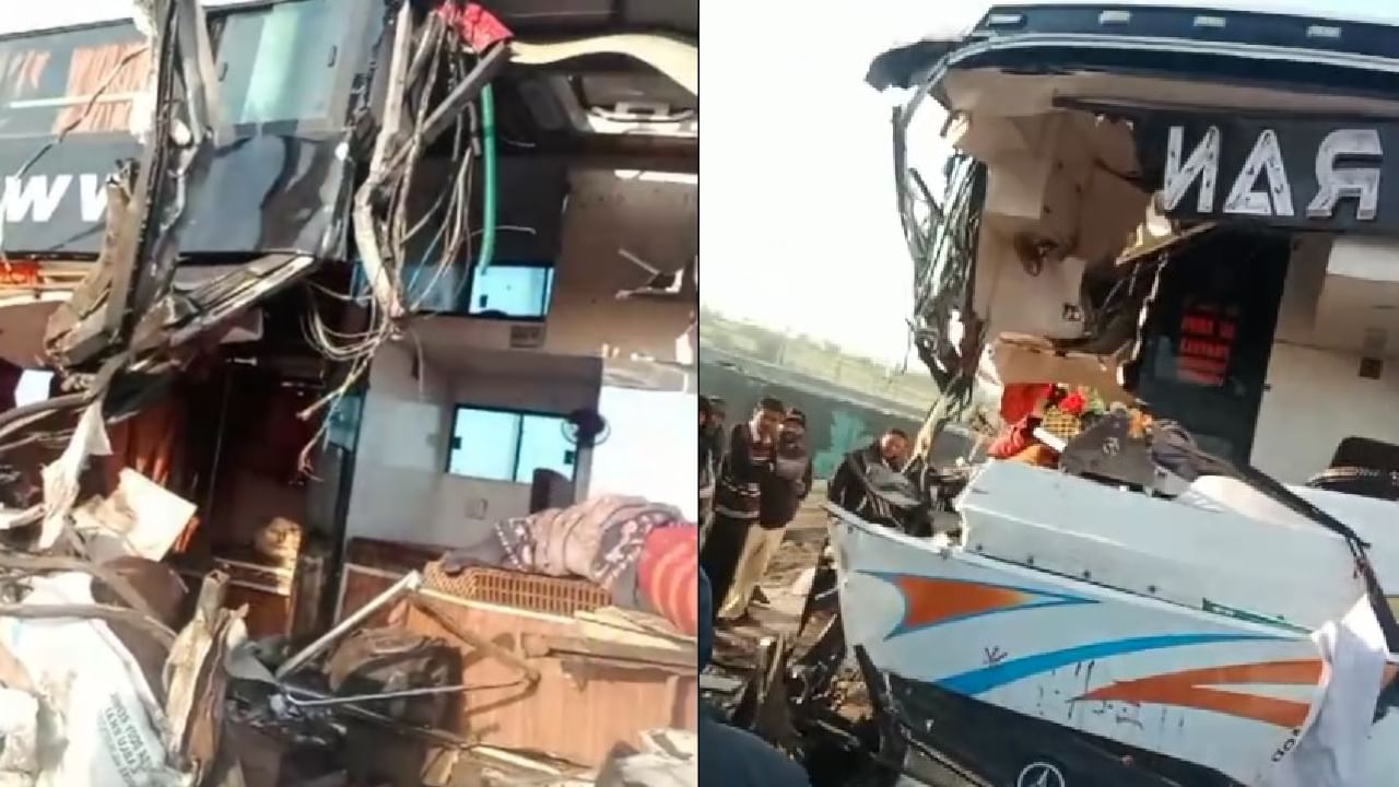 Three dead, 2 injured after bus with Maha Kumbh devotees rams into truck in Kota Three dead, 2 injured after bus with Maha Kumbh devotees rams into truck in Kota