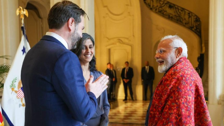 Paris AI summit: PM Modi and Vice President JD Vance hold bilateral talks ahead of Trump meeting 1 Paris AI summit: PM Modi and Vice President JD Vance hold bilateral talks ahead of Trump meeting