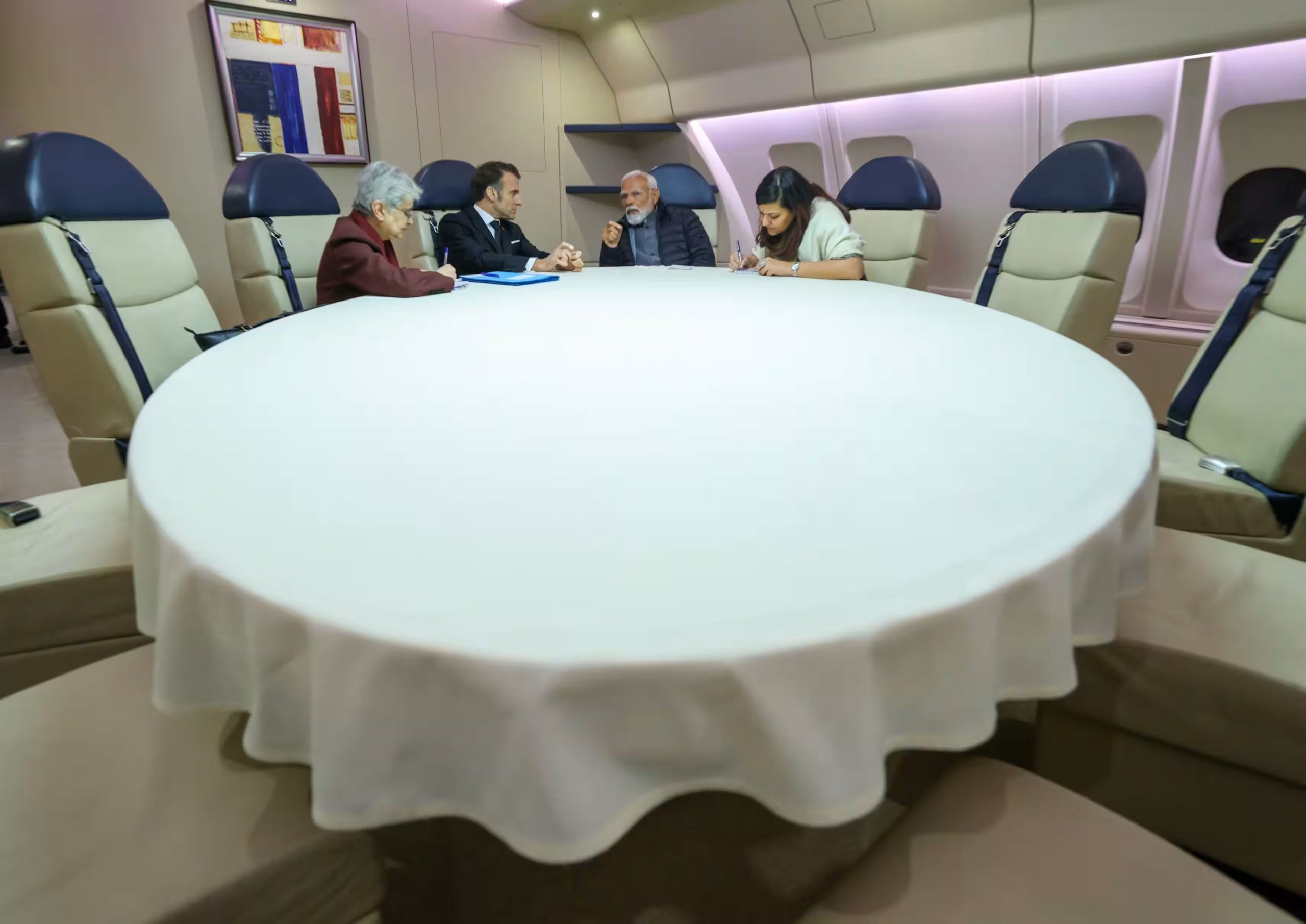 Glimpse of PM Modi in pictures from February 4 PM Modi and President Macron en route to Marseille scaled