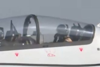 Aero India 2025: BJP MP Tejasvi Surya takes flight in indigenous HTT-40 trainer aircraft | Video