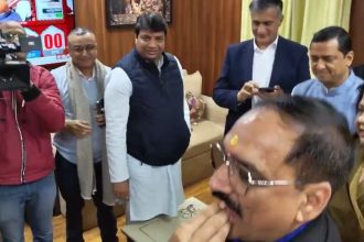 Video: Celebration begins at BJP office as party set for historic two-third majority in Delhi