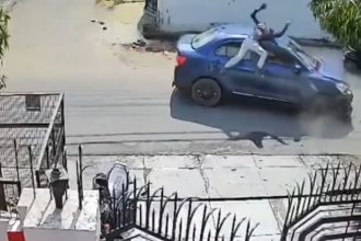 Rapido driver thrown off bike after it rams car at turn in Lucknow’s Indira Nagar | Video