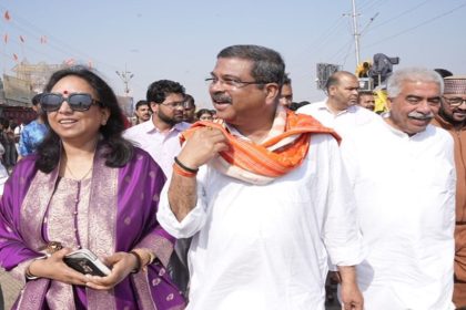 Maha Kumbh: Union Minister Dharmendra Pradhan takes holy dip at Sangam