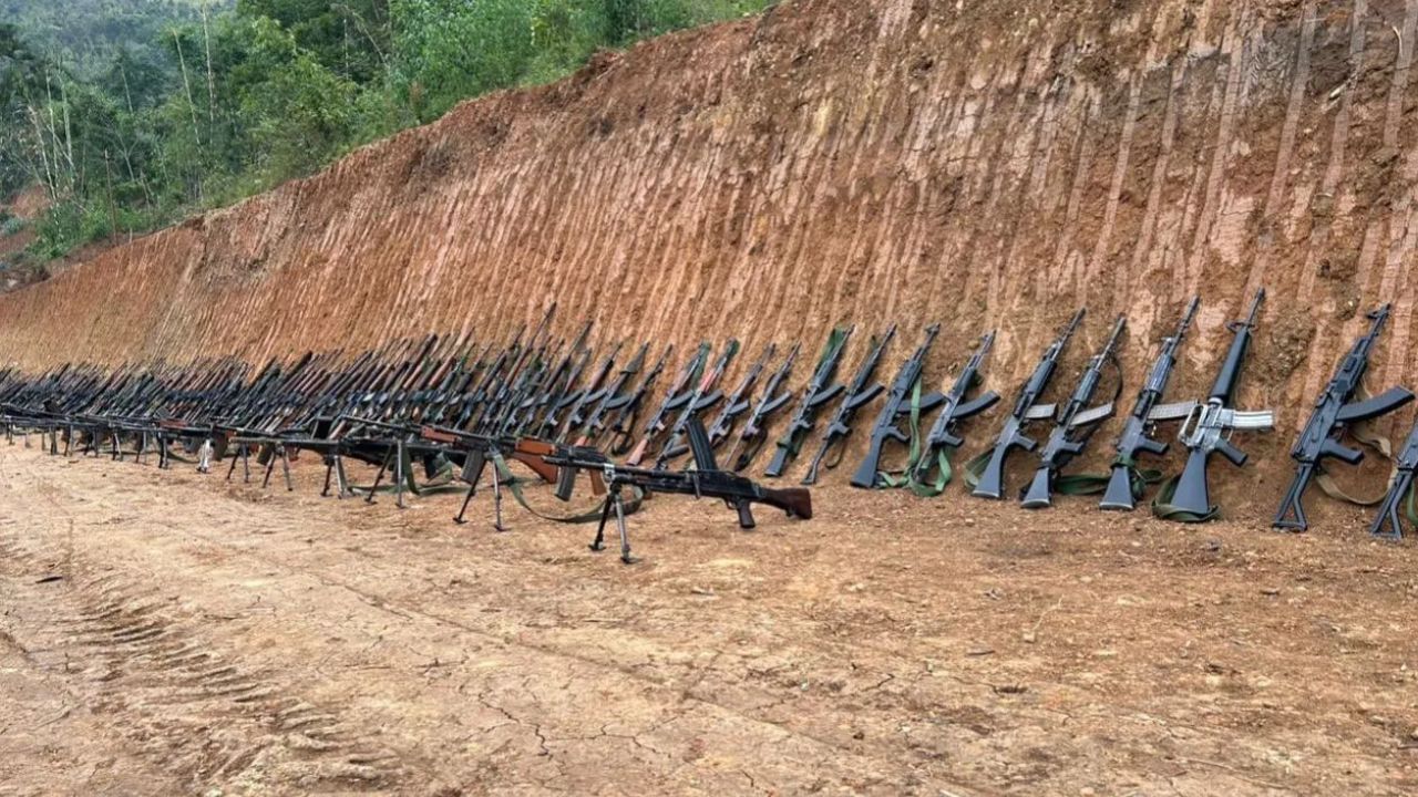 Governor’s call spurs large-scale weapons surrender in strife-torn Manipur