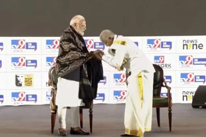 ‘What India Thinks Today’ Summit 2025:  My Home Group Chairman Dr Rameshwar Rao welcomes PM Modi with shawl at two-day event | Watch