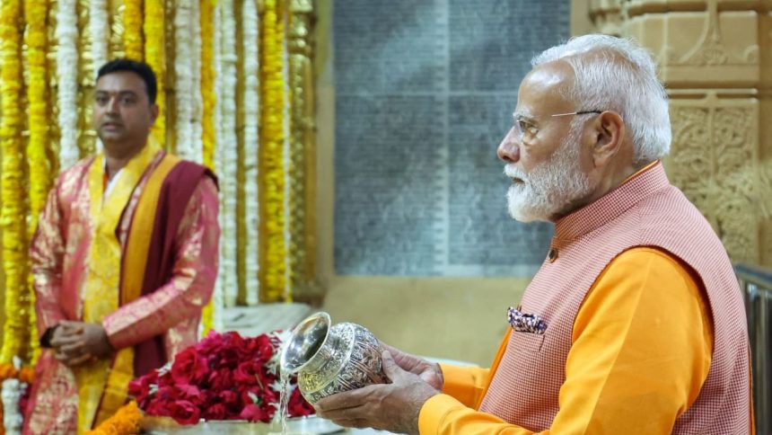 PM Modi offers prayers at Gujarat’s Somnath temple