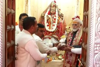 PM Modi prays at Goddess Ganga’s shrine in Uttarkhand’s Mukhwa
