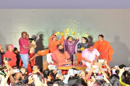 Holi Yagya and Flower Holi organised at Patanjali University