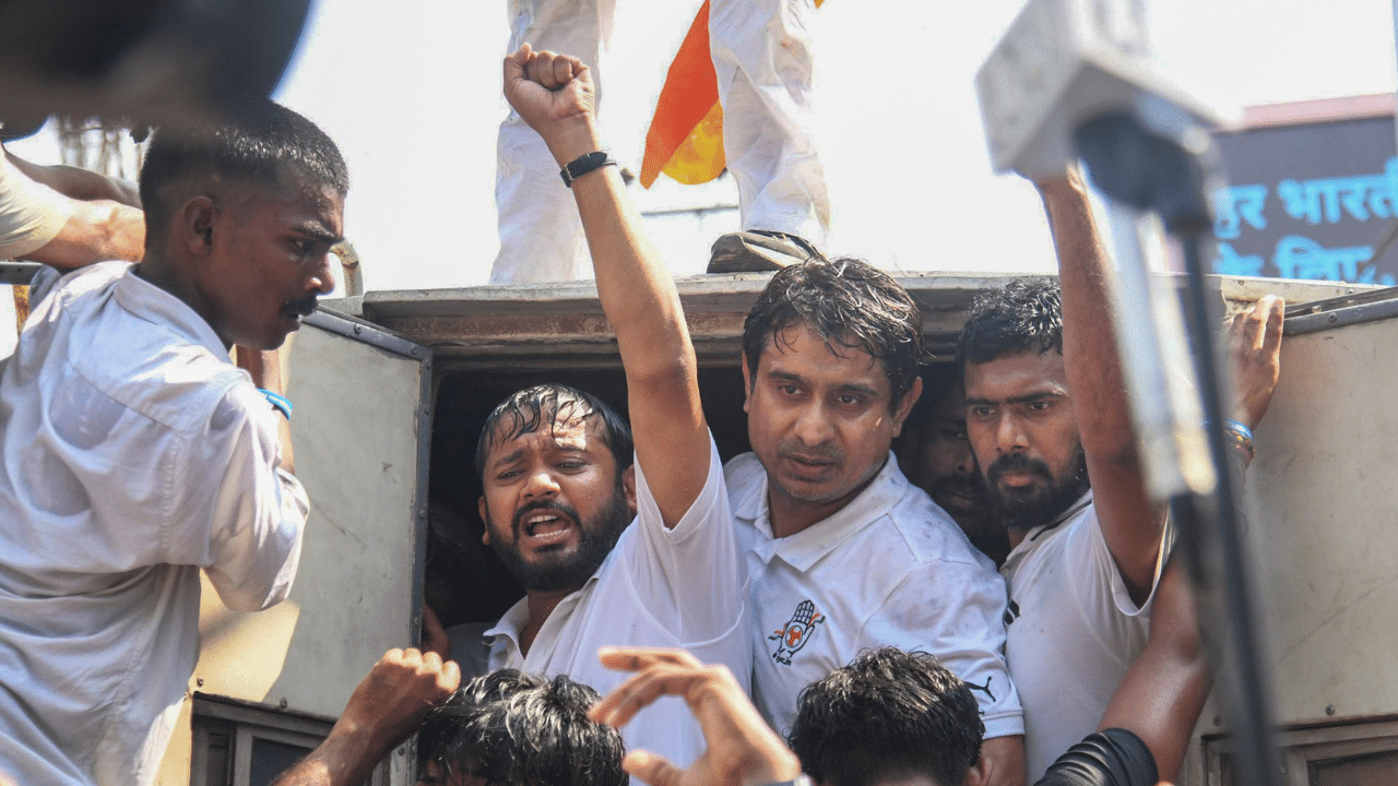 Congress leader Kanhaiya Kumar detained in Patna, leading protest to CM house