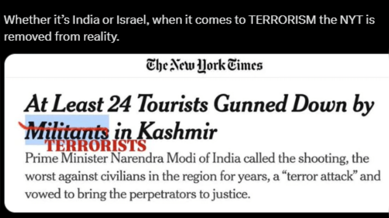 Terrorists, not militants: United States lambasts New York Times for downplaying Pahalgam terror attack
