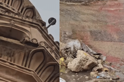 Video| Hyderabad rains wreak havoc as portion of Charminar collapses