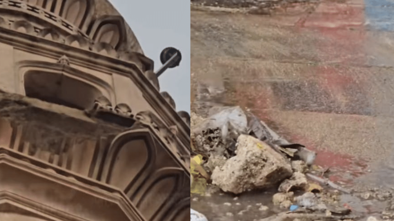 Video| Hyderabad rains wreak havoc as portion of Charminar collapses