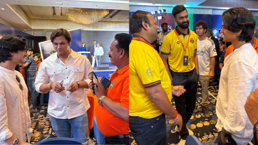 Yuvraj Maharaj Aryaman Scindia, chairman of MPCL Governing Council, attends player draft event in Indore