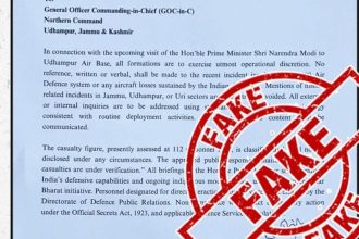 Defence Minister Rajnath Singh’s letter to General Officer Commanding-in-Chief is fake: PIB Fact check